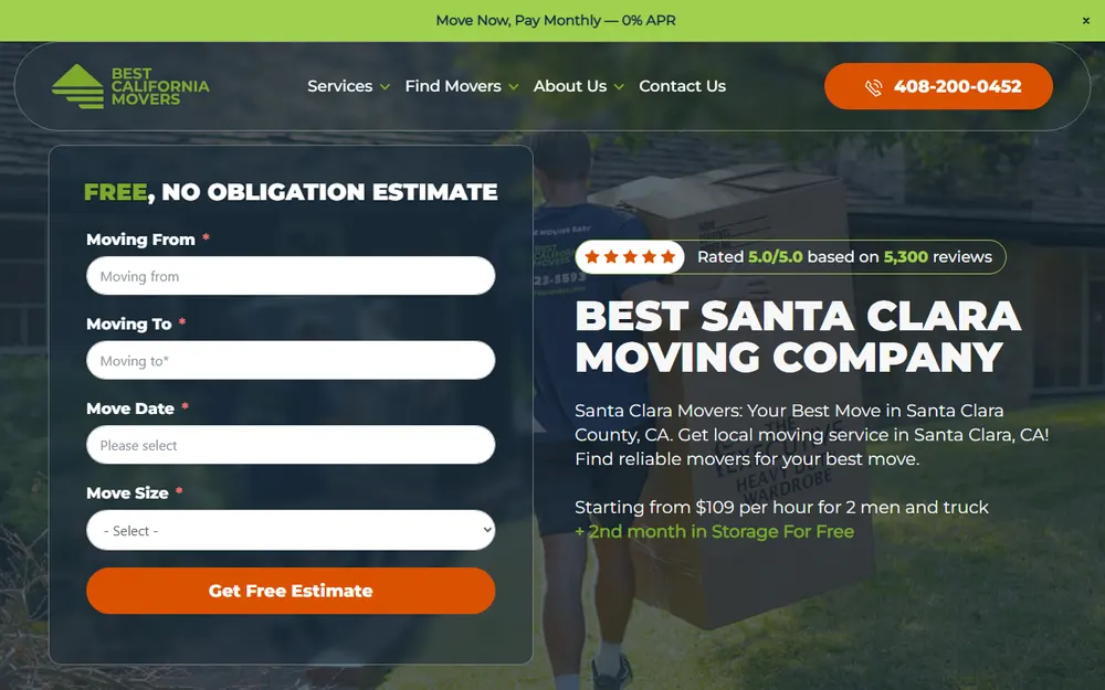 Best California Movers homepage