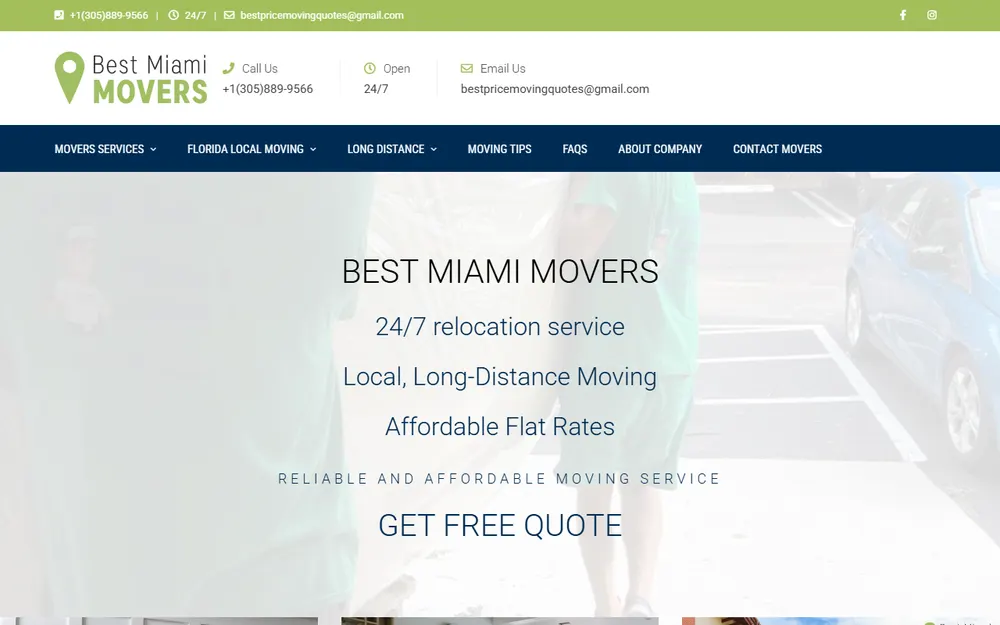 Best Miami Movers homepage