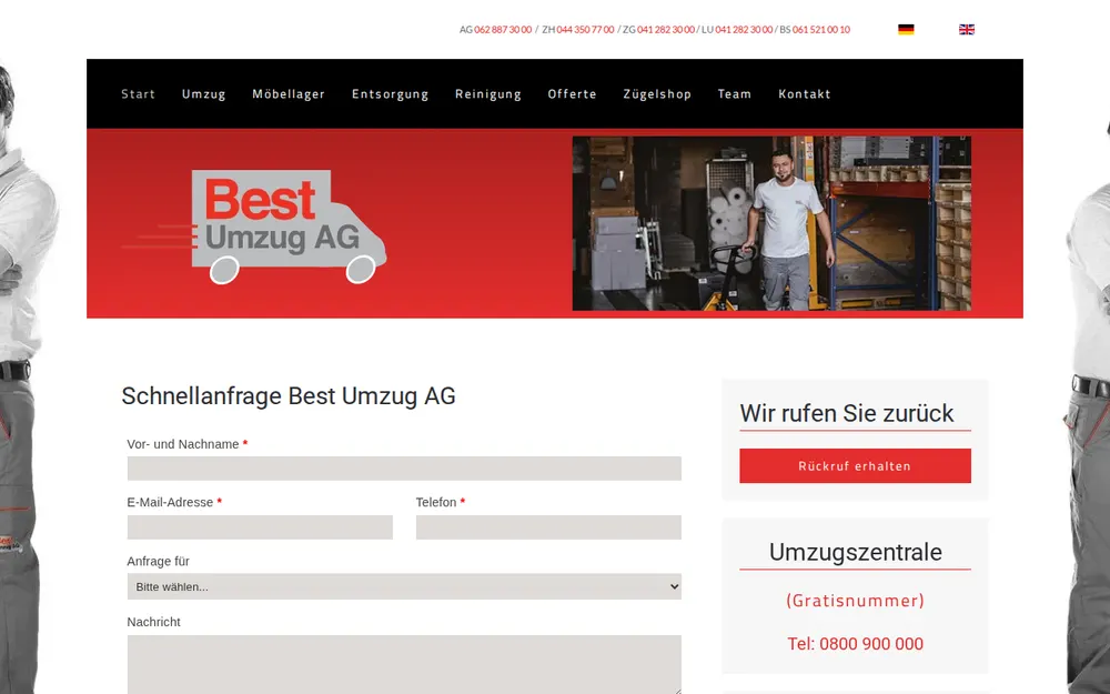 Best Umzug AG homepage