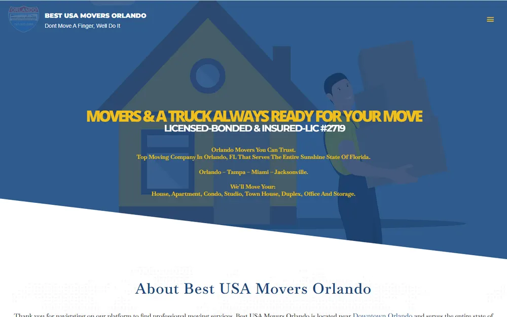 Best USA Movers Orlando homepage