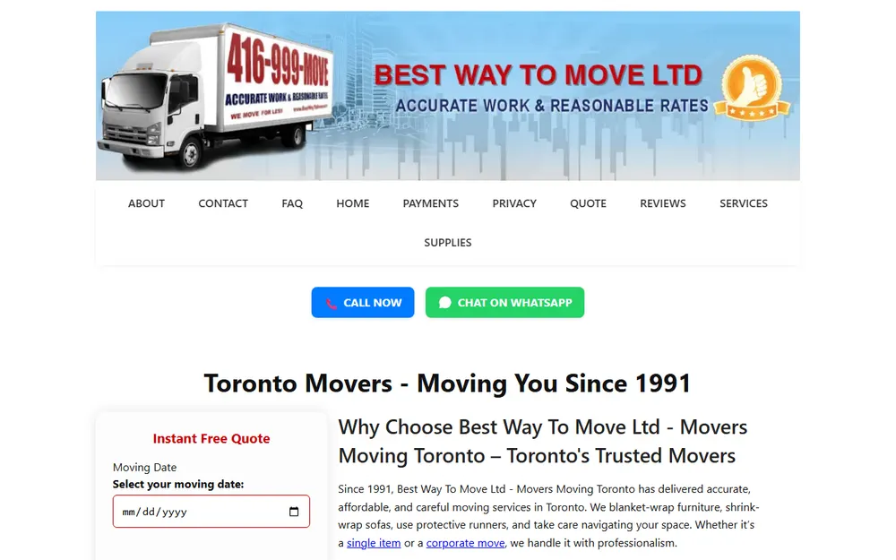 Best Way To Move Ltd homepage