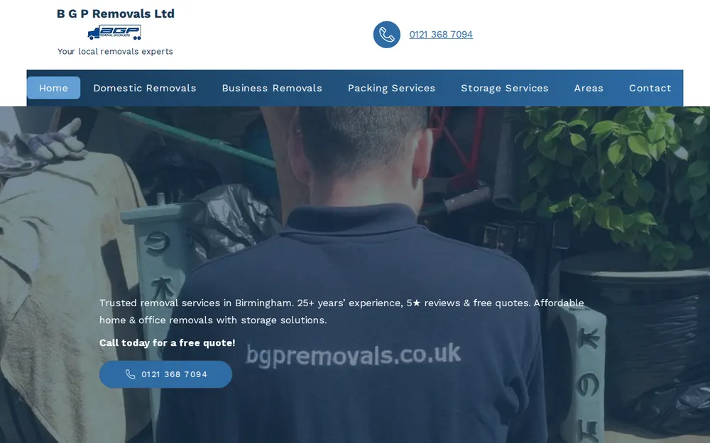 BGP Removals Birmingham - Office, Commercial, Residential homepage