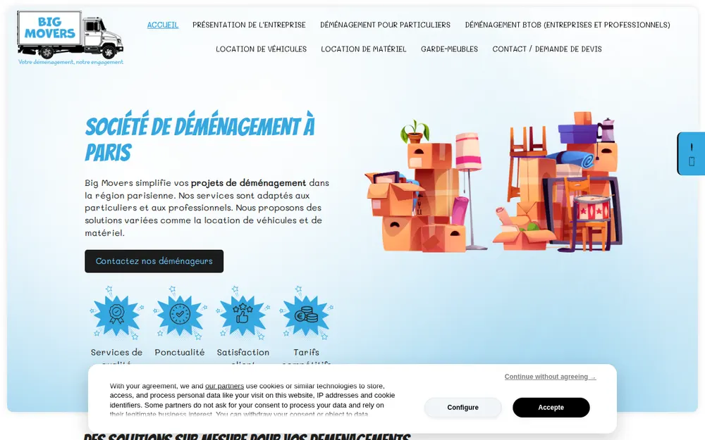 Big Movers homepage