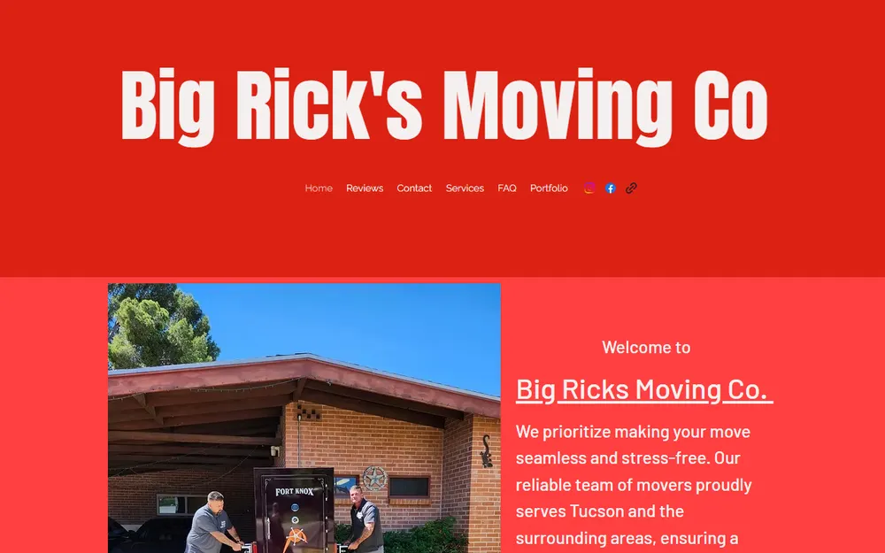 Big Rick's Moving Co homepage