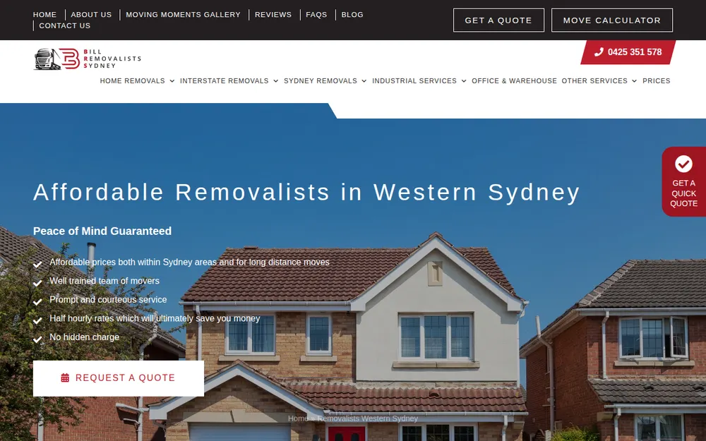 Bill Removalists Sydney - Granville Office homepage