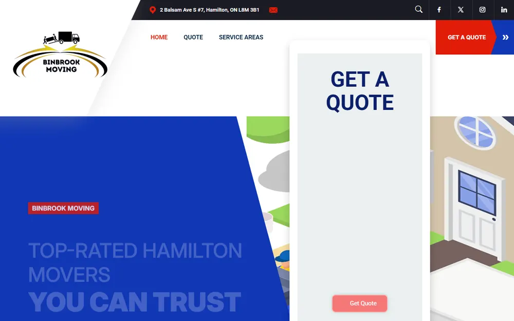 Binbrook Moving homepage