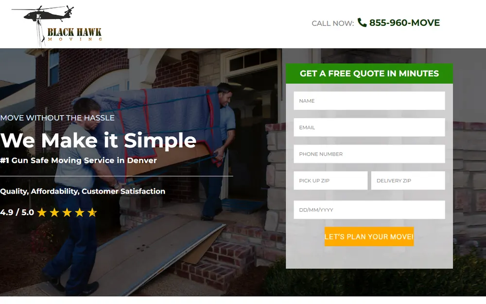 Black Hawk Gun Safe Moving homepage
