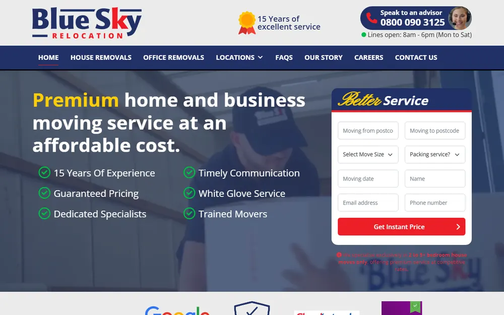 BlueSky Relocation Limited homepage