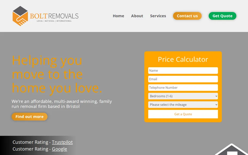 Bolt Removals Bristol homepage