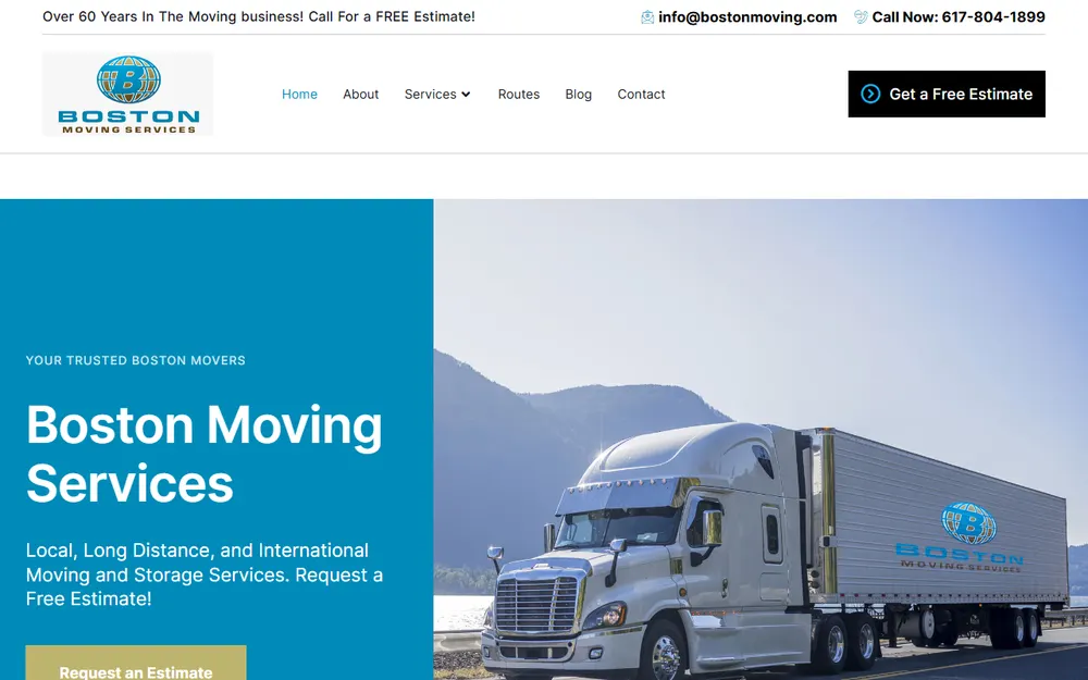 Boston Moving Services homepage