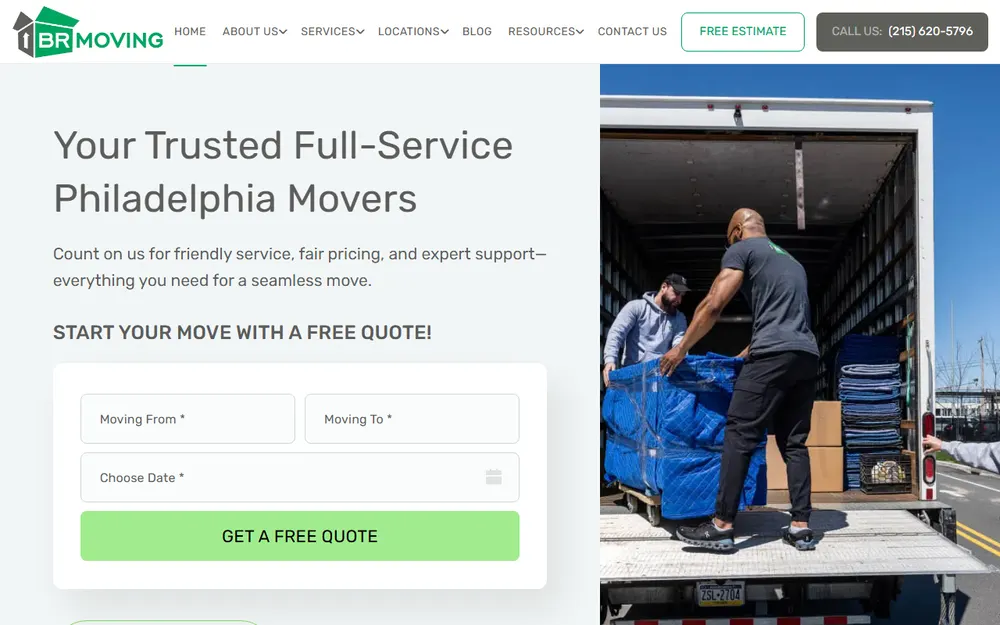 BR Moving homepage