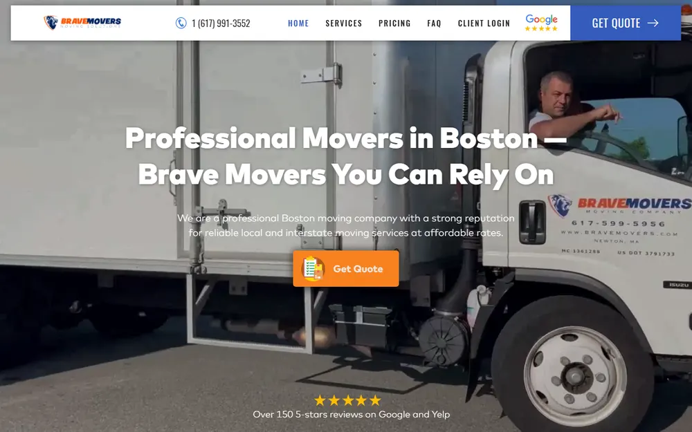 Brave Movers Co.-Boston Moving Company homepage