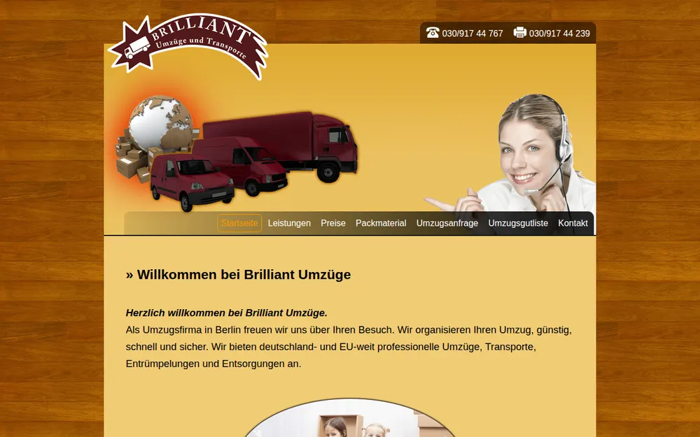 Brilliant Umzüge homepage