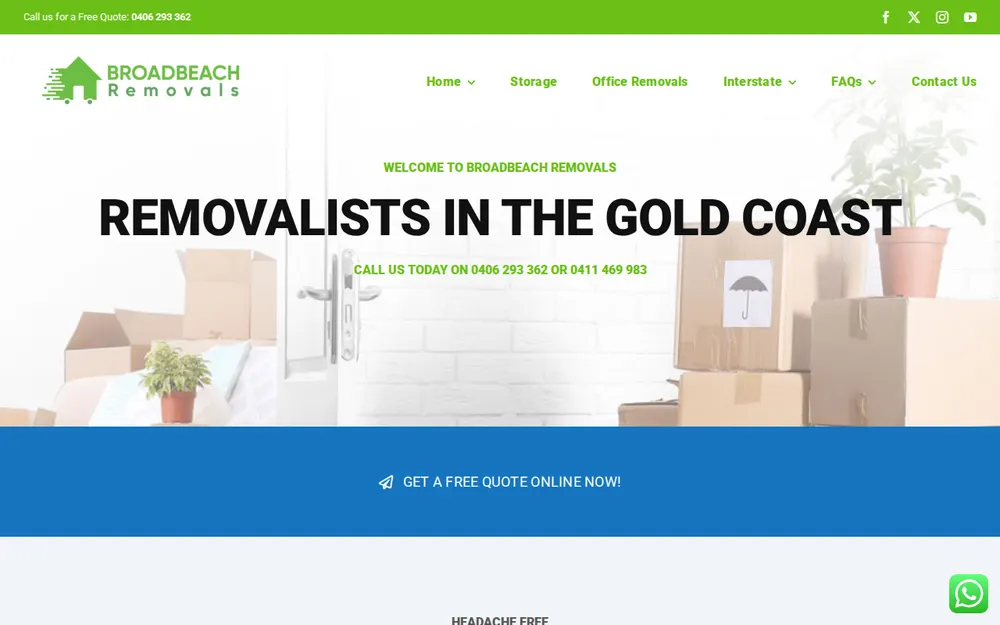 Broadbeach Removals homepage