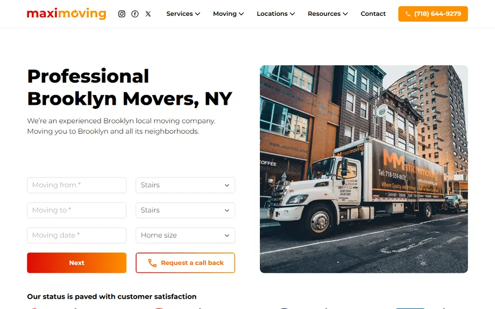 Maxi Moving Company in Brooklyn NYC homepage