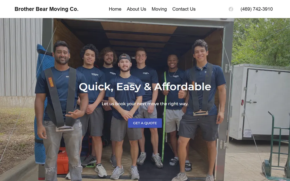 Brother Bear Moving homepage