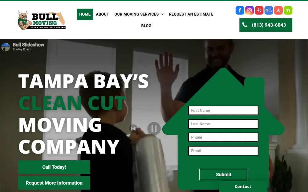 Bull Moving homepage