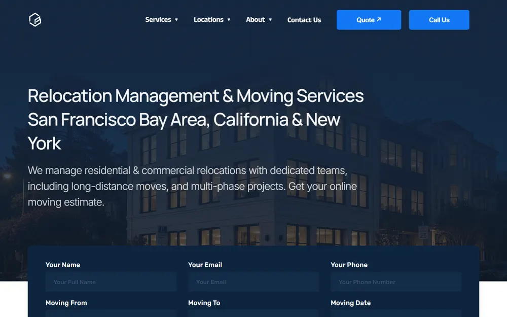 Bystroff Moving Company homepage