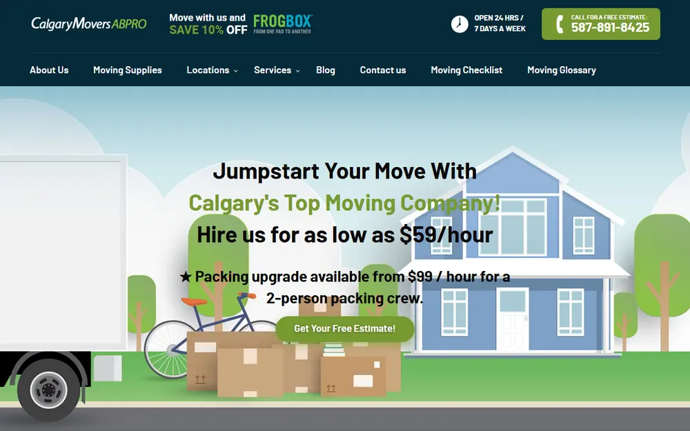 Calgary Movers ABPro homepage