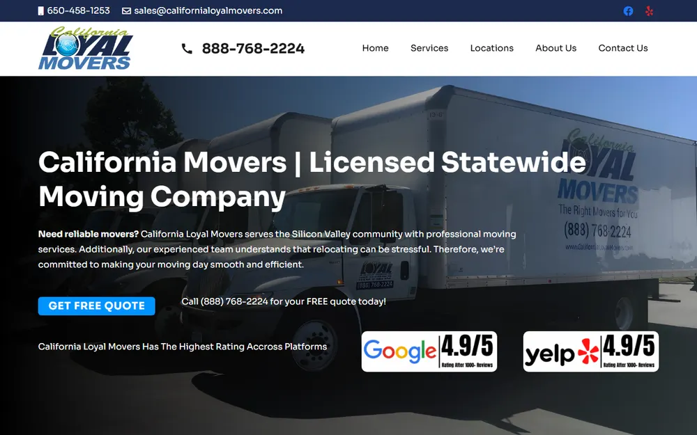 California Loyal Movers homepage