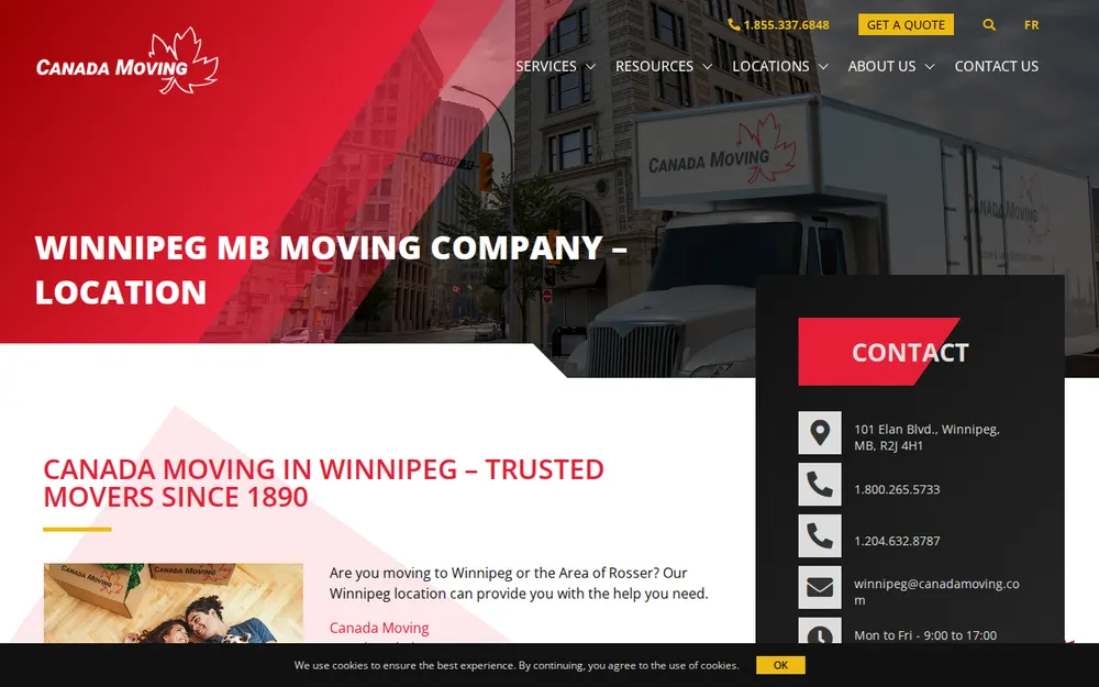 Canada Moving homepage