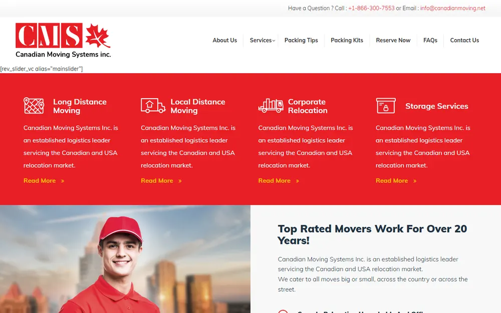 Canadian Moving Systems Inc. homepage