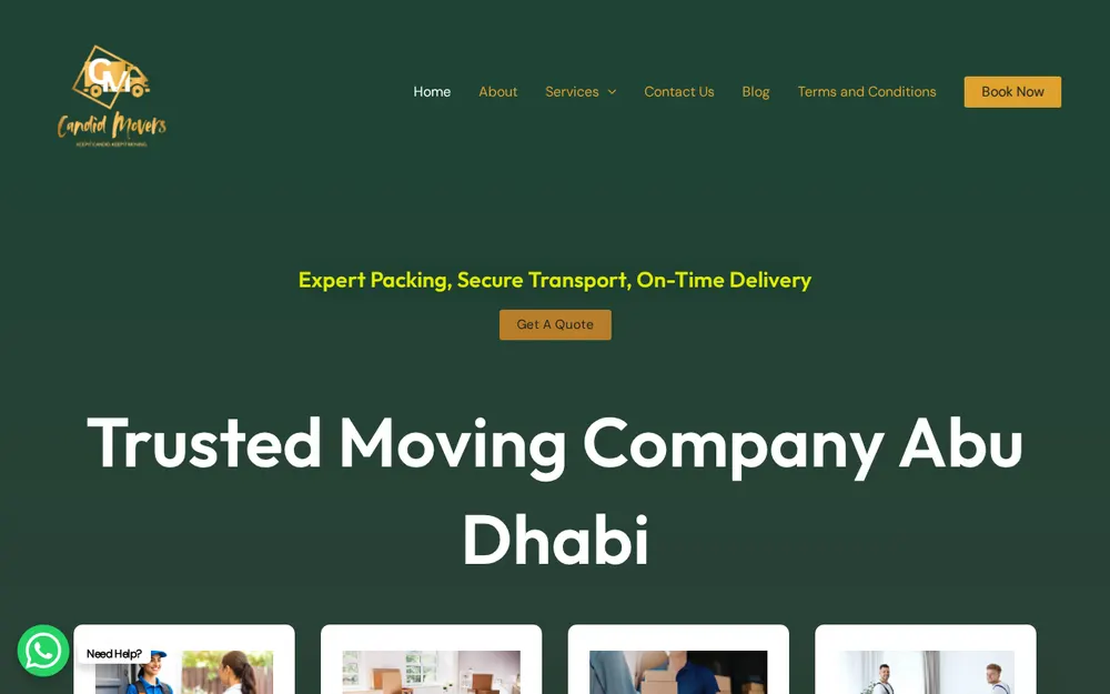 CANDID MOVERS homepage