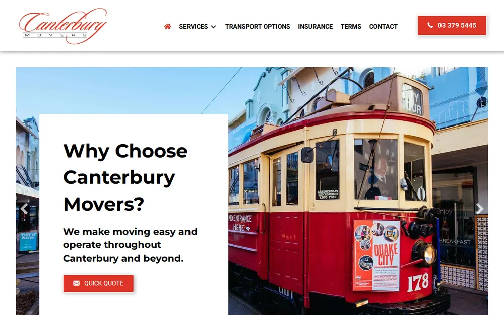Canterbury Movers Ltd homepage