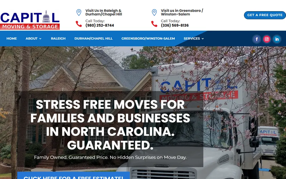 Capital Moving & Storage homepage