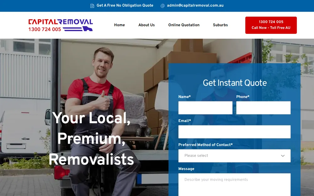 Capital Removal Weston Creek homepage