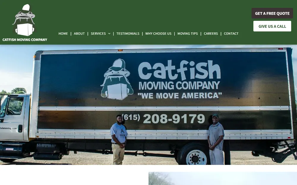 Catfish Moving Co. homepage