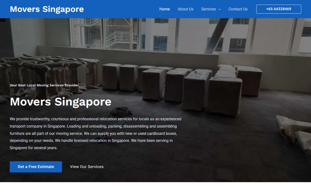Cheap Movers Singapore homepage