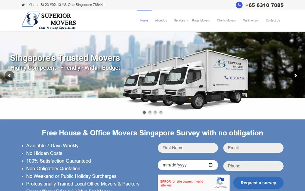 Cheapest Professional Mover + Storage I Superior Movers Singapore I Recommend By Families - No GST homepage