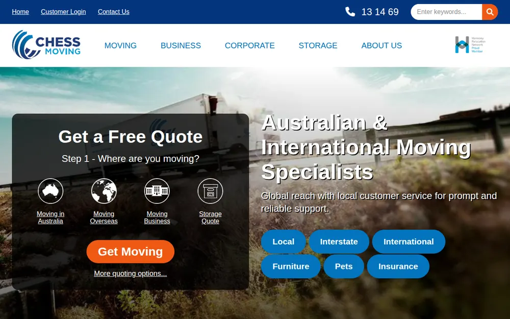 Chess Moving Adelaide homepage