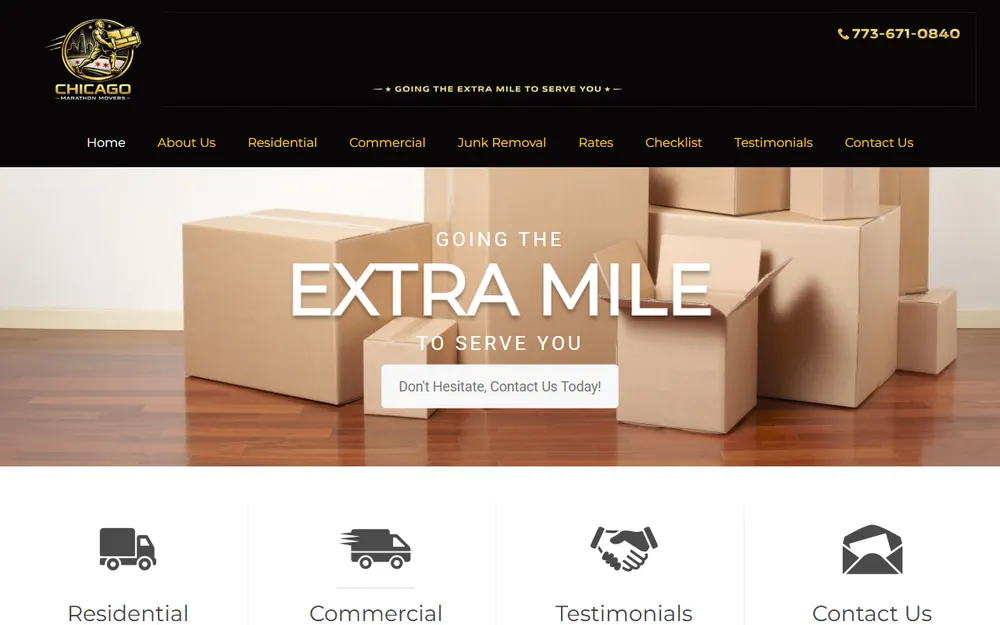 Chicago Marathon Movers Inc. homepage