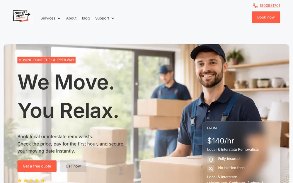 CHIPPER MOVE homepage