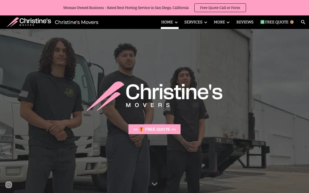 CHRISTINE'S MOVERS homepage