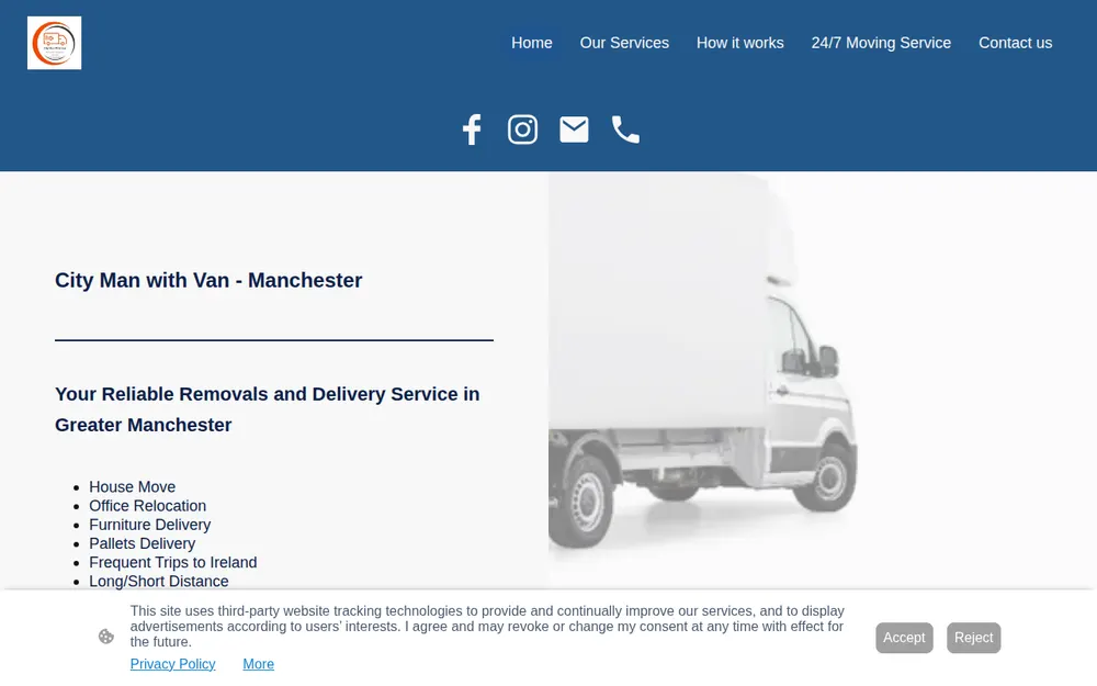 City Man With Van homepage