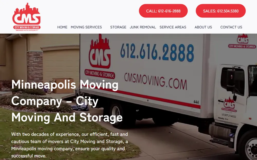 City Moving And Storage homepage