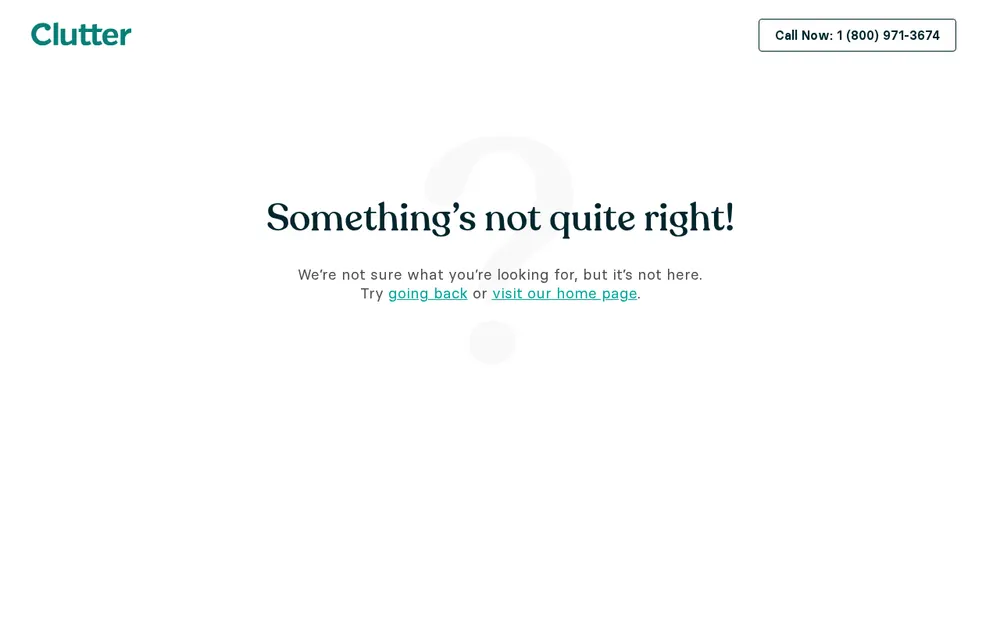 Clutter Moving & Storage homepage