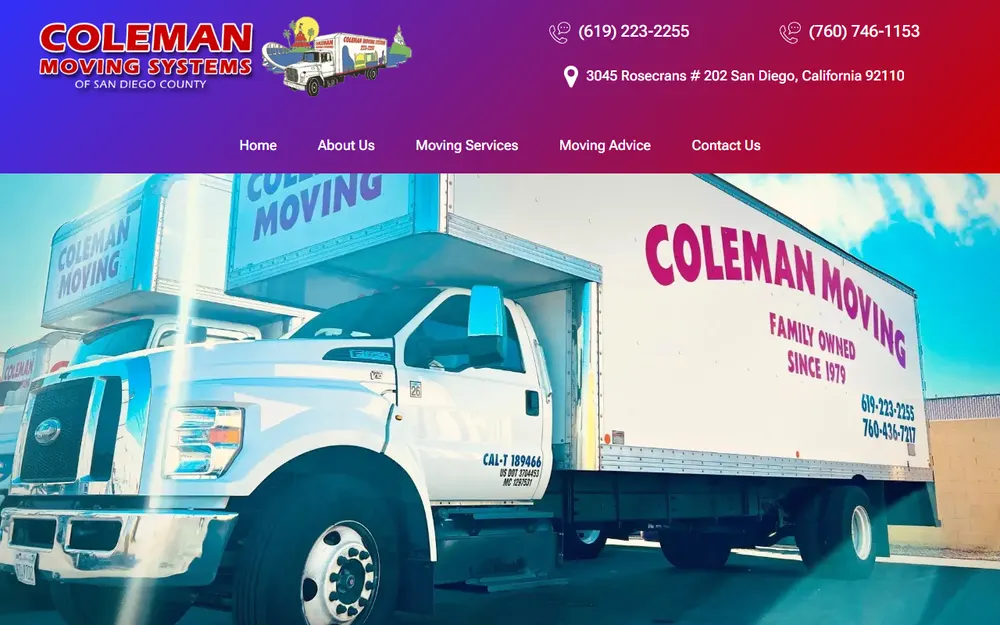 Coleman Moving Systems, Inc. homepage