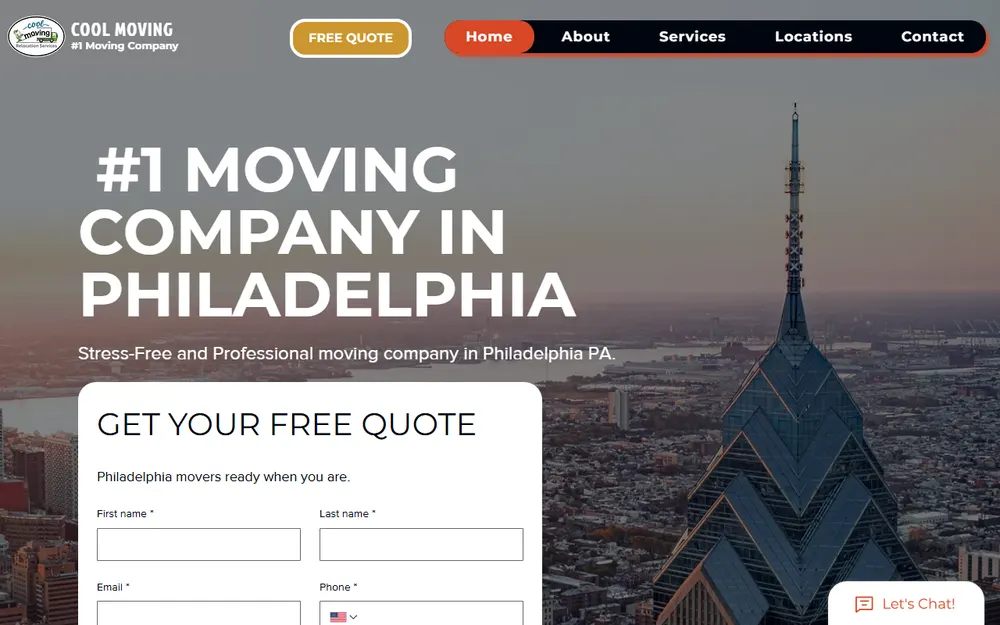 Cool Moving Philadelphia homepage