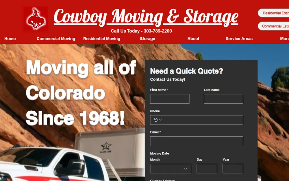 Cowboy Moving & Storage Inc Denver homepage