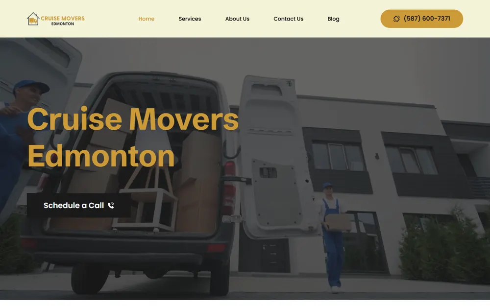 Cruise Movers Edmonton homepage