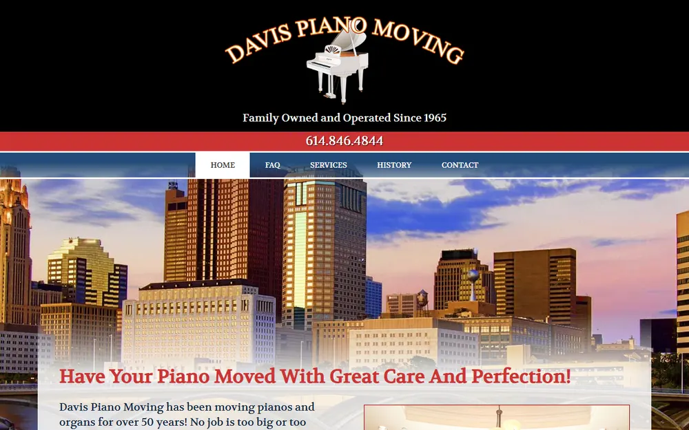 Davis Piano Moving homepage
