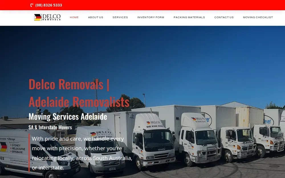 Delco Removals homepage