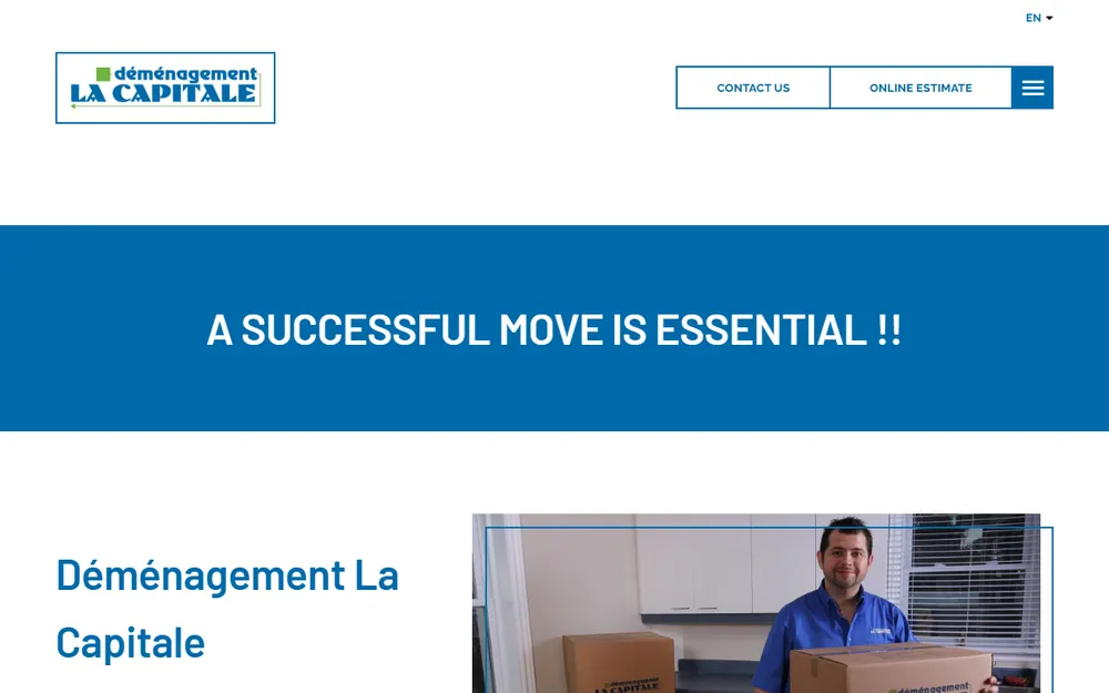 Déménagement La Capitale Québec homepage
