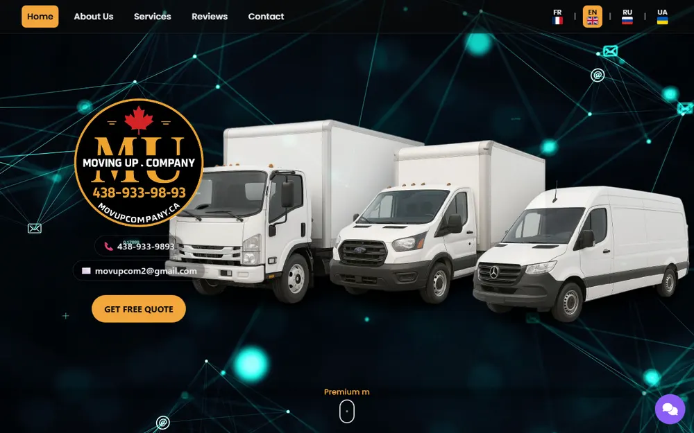 Déménagement "Moving Up Inc" homepage