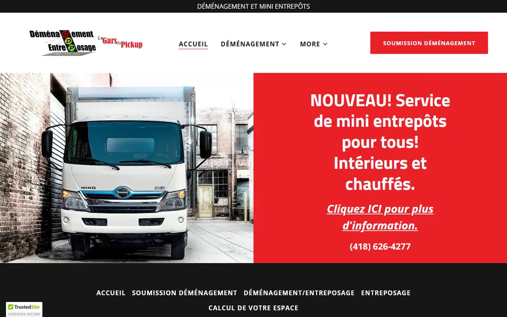 Entreposage Le Gars du Pickup homepage