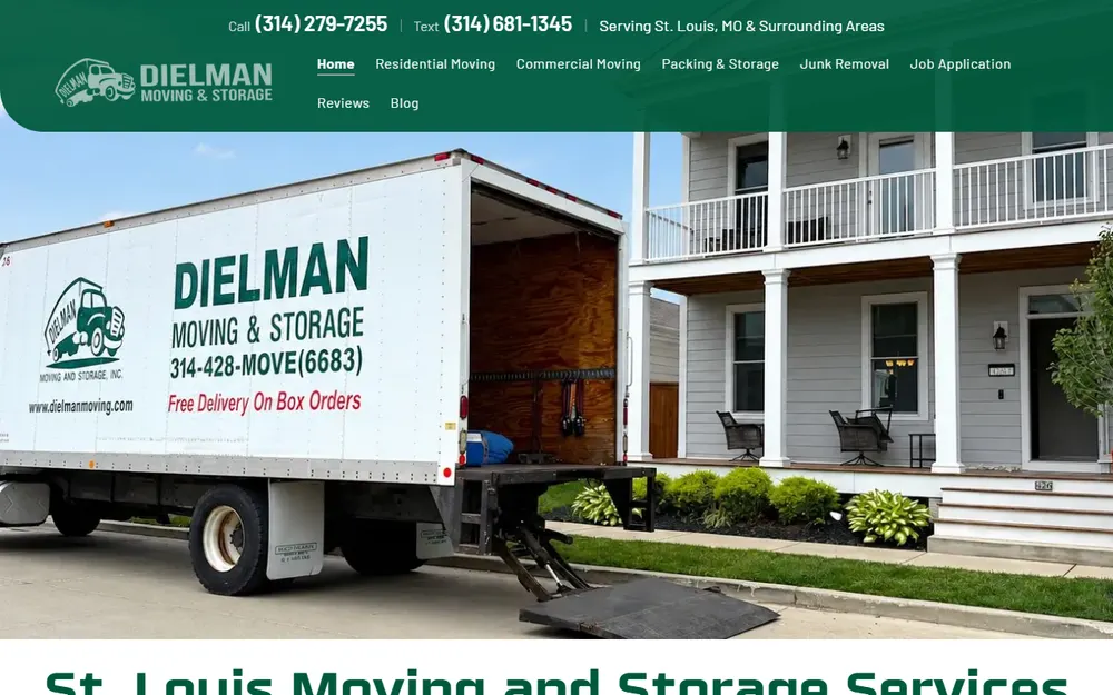 Dielman Moving & Storage homepage
